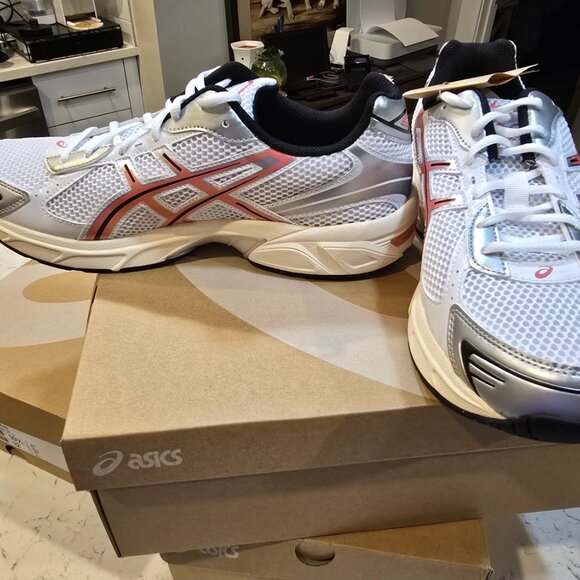 ASICS Gel-1130 White - Desert Red 1203A609-102 Mens Size 12 NEW SNEAKER SHOES - Picture 3 of 9